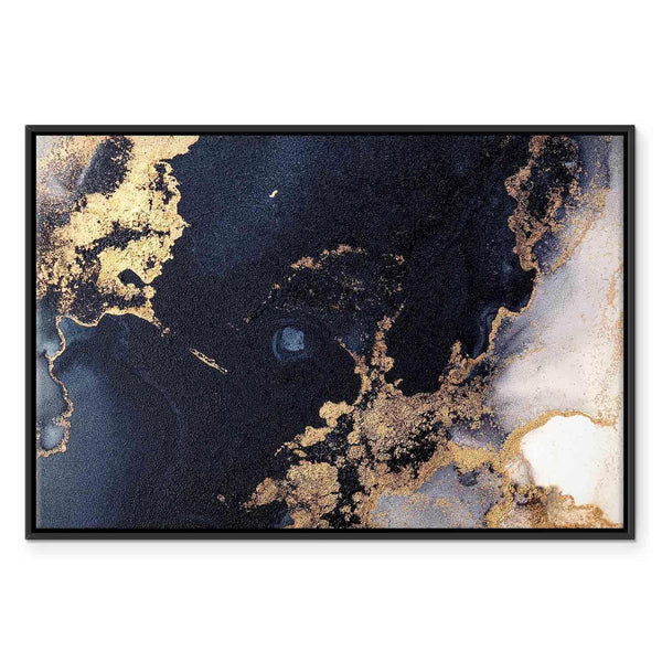 Quadro - Marble and navy blue – abstract textured pattern inspired by the starry sky