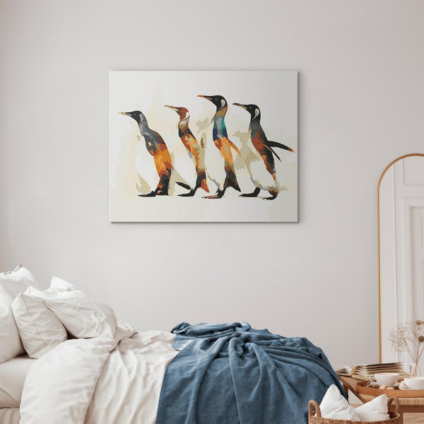 Quadro fai da te - Penguin Family