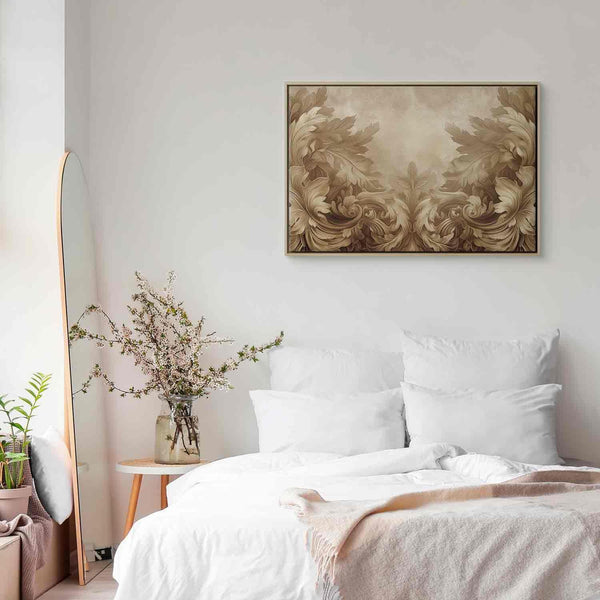 Quadro - Carved Baroque Ornaments Rich Composition in Sepia Colors