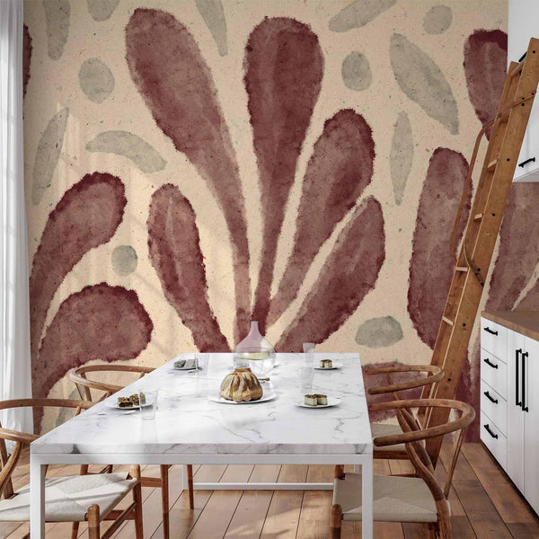 Carta da parati - Leaves and spots – large vibrant shapes inspired by Matisse