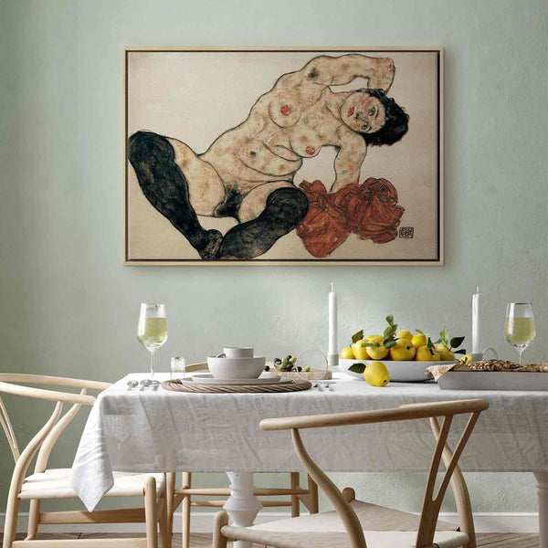 Quadro - Egon Schiele – Liegender Akt mit gelbem Handtuch