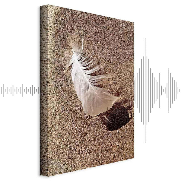 Quadro - Feather on the Sand (1 Part) Vertical