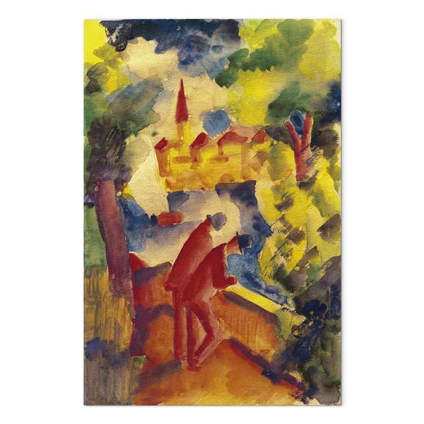 Quadro - August Macke – Men on the Road by the Lake