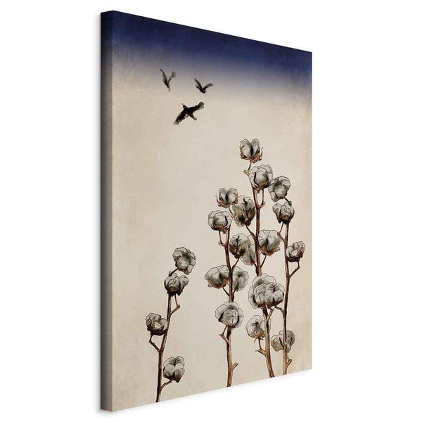 Quadro - Cotton Branches (1 Part) Vertical