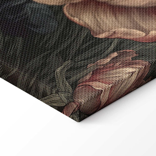 Quadro - Flowers on a turquoise background