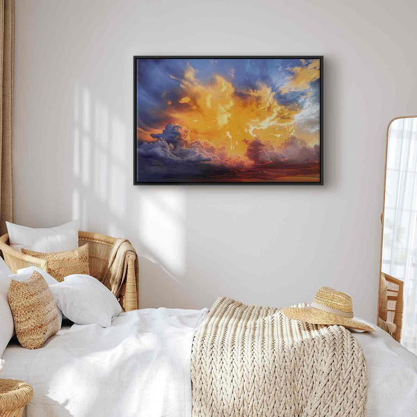 Quadro - Beautiful Sunset - Clouds in Warm Shades