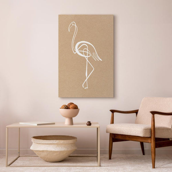 Quadro - White Flamingo (1 Part) Vertical
