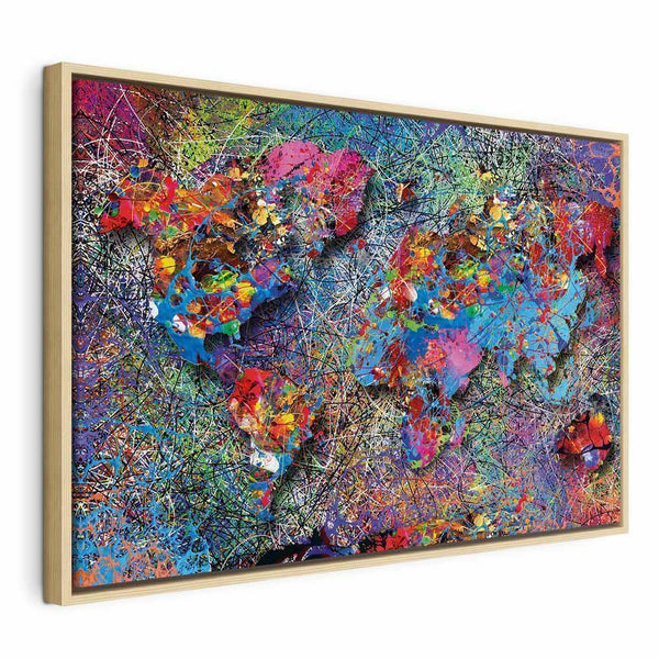 Quadro - Map: Jackson Pollock inspiration