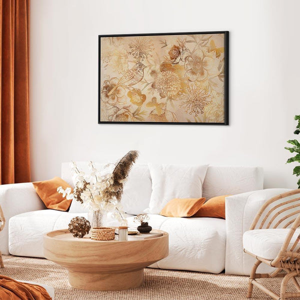 Quadro - Golden Mosaic of Nature (1 Part) Wide