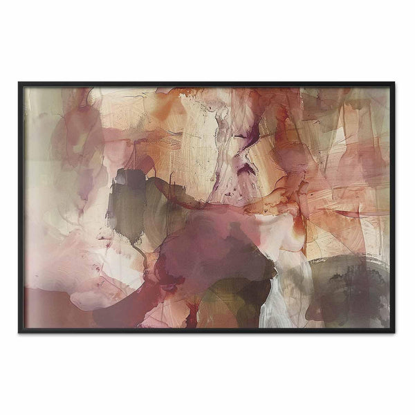 Poster - Spring Composition - glimmers and forms in watercolor technique