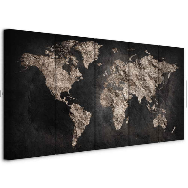 Quadro mappamondo - Mondo d'oro Quadro mappamondo - Mondo d'oro