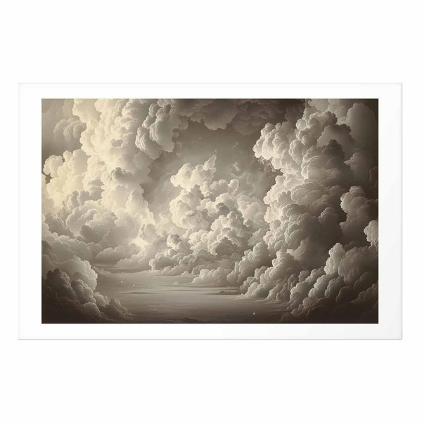 Poster - Whisper of Illuminated Clouds: Soft Light Play in the Sky Theater