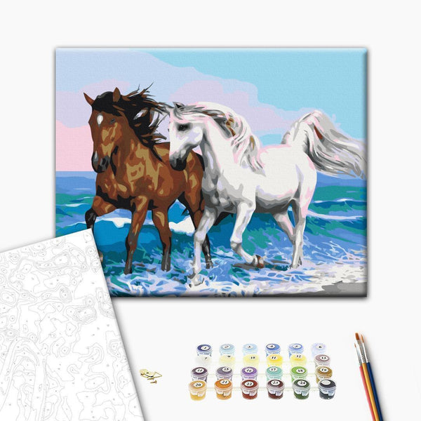 Quadro fai da te - Horses at the Seaside
