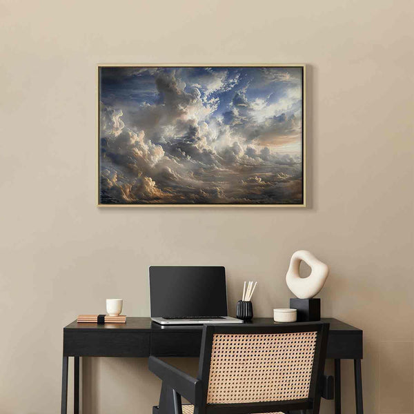 Quadro - Golden Reflections on Clouds Foretelling Dusk