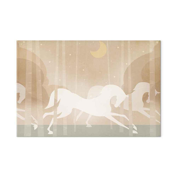Quadro - Moon Horses - Horses Galloping Among Trees on a Starry Night
