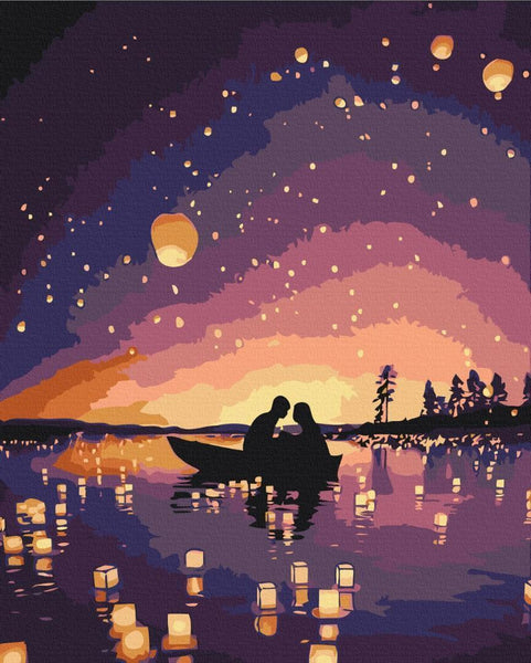 Quadro fai da te - A date in the light of lanterns