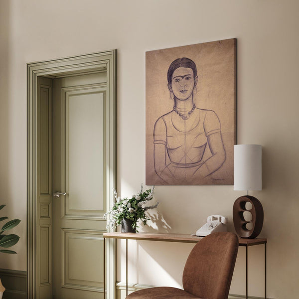 Quadro - Frida Kahlo – Self-Portrait, 1929 (charcoal drawing)