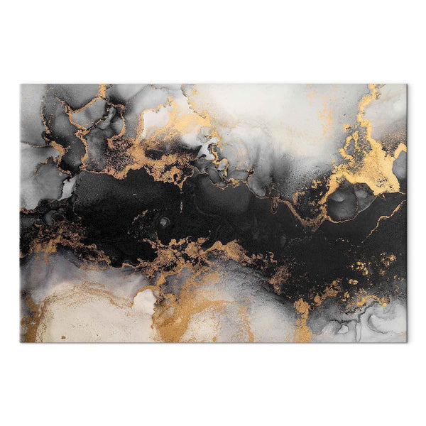 Quadro - Golden explosions – abstract pattern inspired by marble