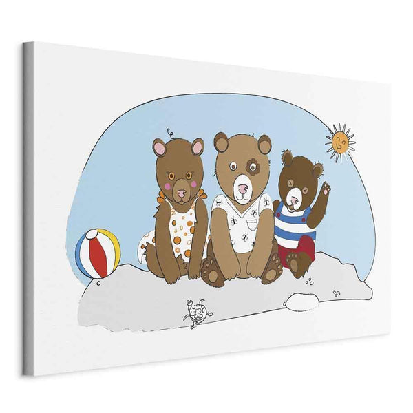 Quadro - Teddy Bears on the Beach (1 Part) Wide
