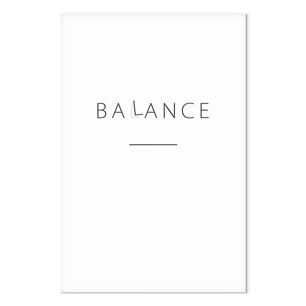 Quadro - Balance of Words (1-part) - Black English Text on White