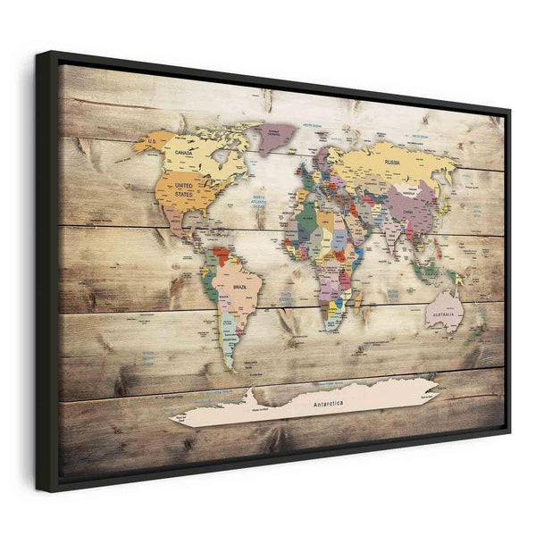 Quadro - World Map: Colourful Continents
