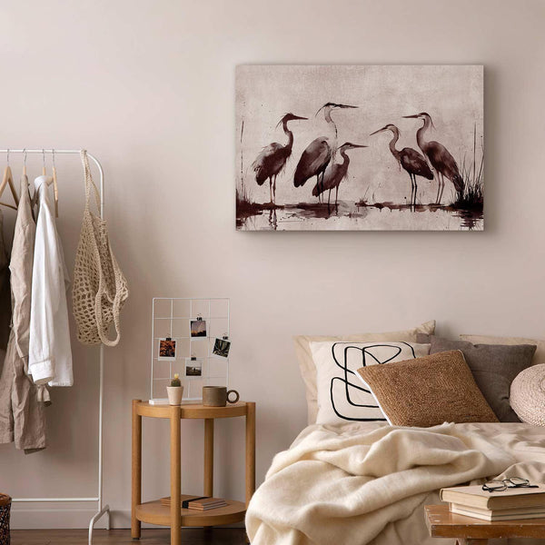 Quadro - Herons painted with ink