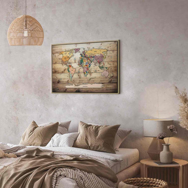 Quadro - World Map: Colourful Continents