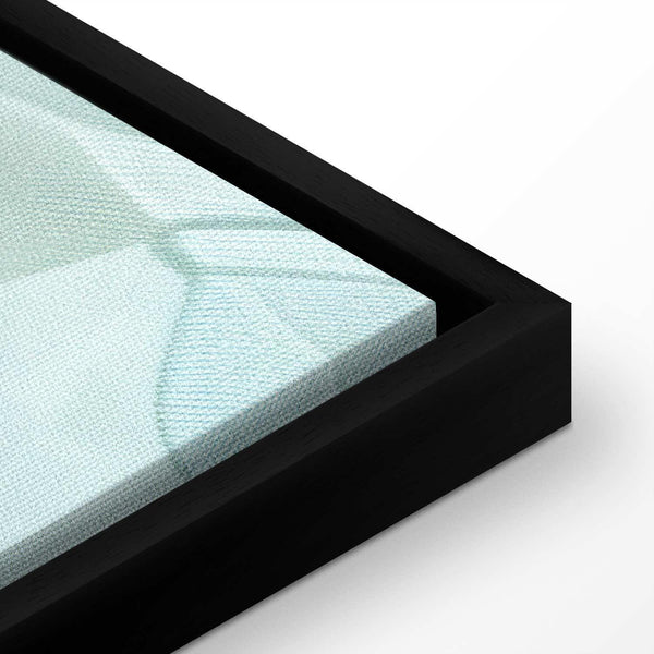 Quadro - Large Leaves in Shades of Green-Mint: Botanical Motif