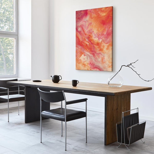 Quadro - Fiery Colors - Dynamic Shapes in Colors of Fire and Pink