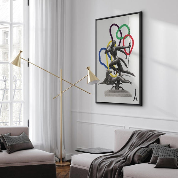 Quadro - Woman With Dog - Illustration