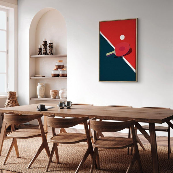 Quadro - Table Tennis - Racket and Ball on the Table