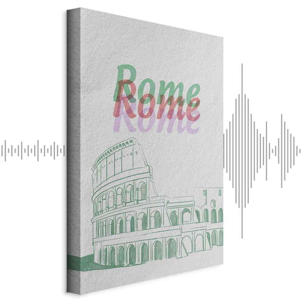 Quadro - Rome in Watercolours (1 Part) Vertical