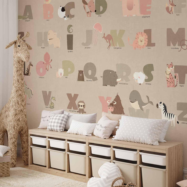Carta da parati - A Beige Alphabet