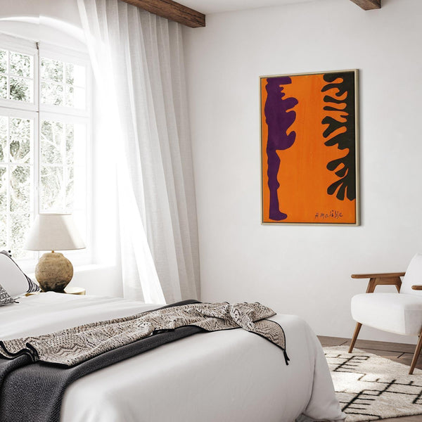 Quadro - Henri Matisse – Black and Violet Arabesques on Orange