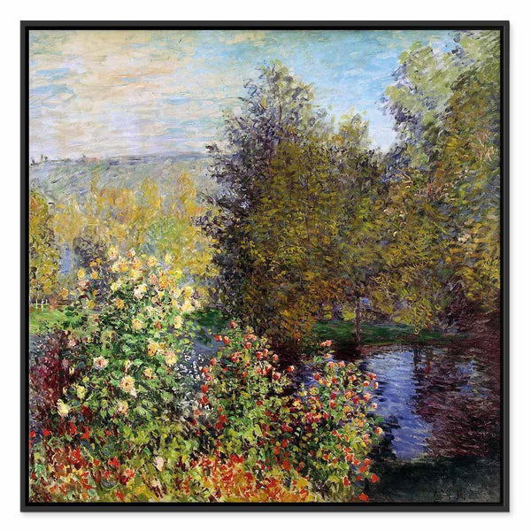 Quadro - Claude Monet – Coin de jardin à Montgeron