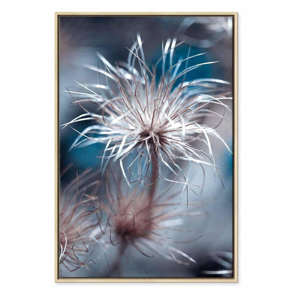Quadro - Plant in Blues (1 Part) Vertical