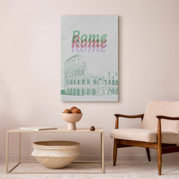Quadro - Rome in Watercolours (1 Part) Vertical