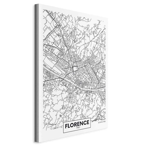 Quadro - Florence Map (1 Part) Vertical