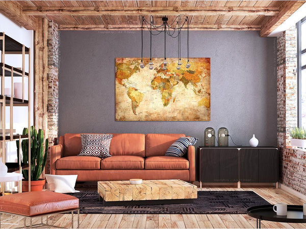 Quadro di sughero - World Map: Time Travel