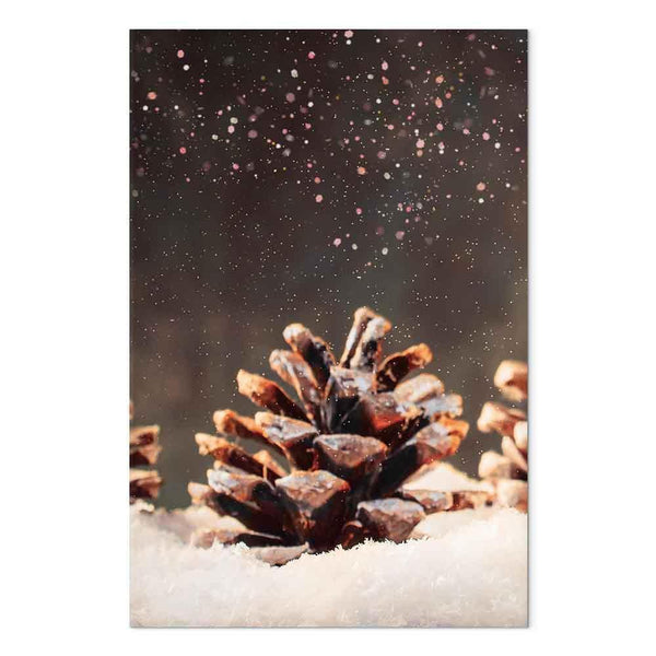 Quadro - Winter Pine Cone (1 Part) Vertical