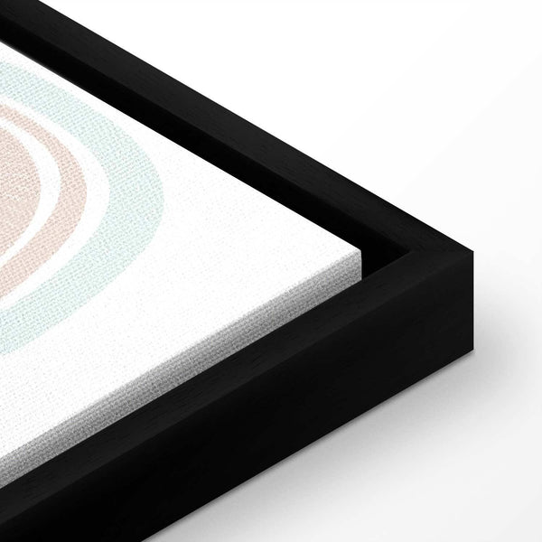 Quadro - Rainbows After the Storm - Rainbows of Various Sizes in Pastel Hues Among Rain Clouds in a Gray-Blue Shade