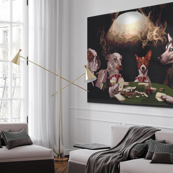 Quadro fai da te - Doggy poker players