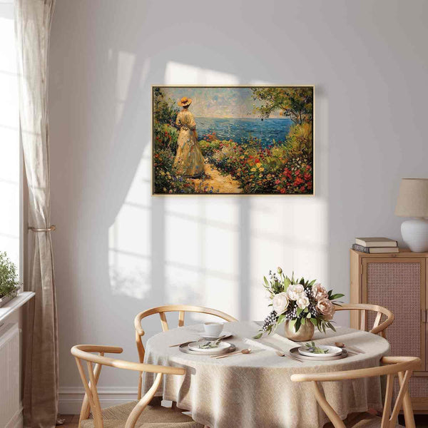 Quadro - Nostalgic impression - a pensive woman contemplating