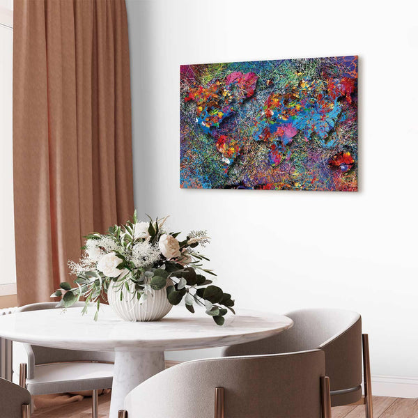 Quadro - Map: Jackson Pollock inspiration