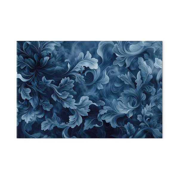 Quadro - Abstract Ornaments Dark Blue Victorian Leaves