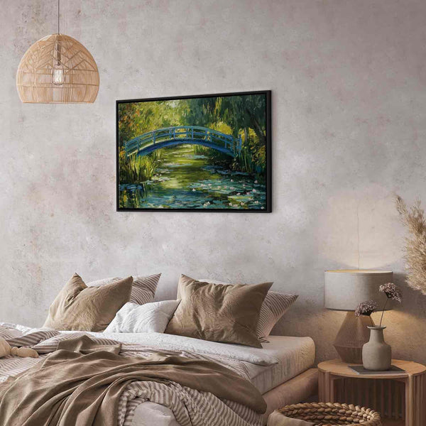 Quadro - Impressionist bridge - painting of a bridge against a picturesque background