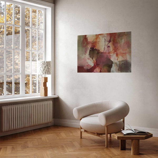 Poster - Spring Composition - glimmers and forms in watercolor technique