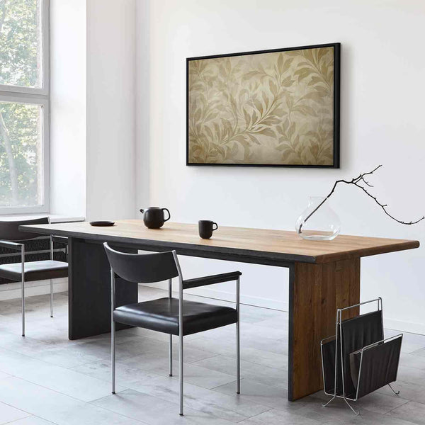 Quadro - Botanical Motif with Leaves and Vines in Sand Colors