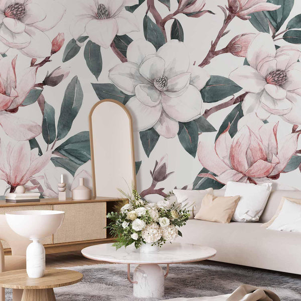Carta da parati - Watercolor Magnolias - Second Variant