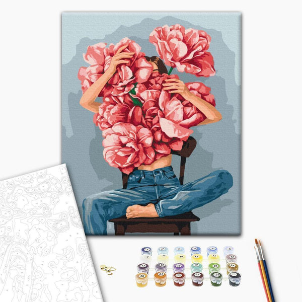 Quadro fai da te - An armful of peonies